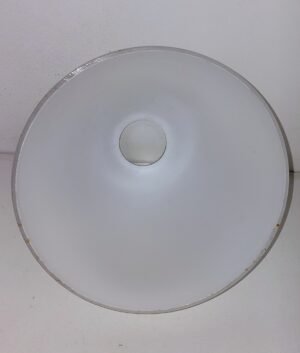cúpula (ou tulipa) de vidro jateado